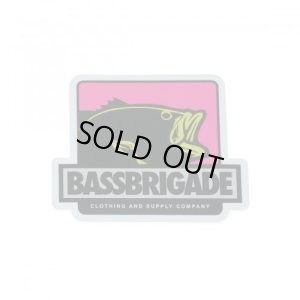 Photo1: [Bass Brigade] 4" BOXED BASS STICKER - PINK (code:BRD129)