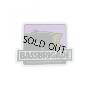 Photo1: [Bass Brigade] 4" BOXED BASS STICKER - PURPLE (code:BRD130)