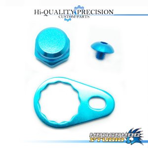 Photo1: 【DAIWA】 Handle Lock Nut Set B-type 【M size】 SKY BLUE