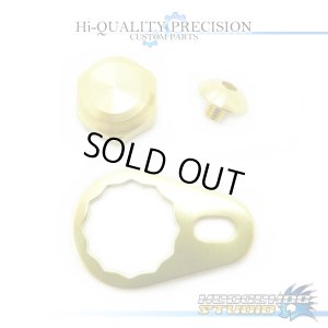 Photo1: 【DAIWA】 Handle Lock Nut Set B-type 【M size】 CHAMPAGNE GOLD