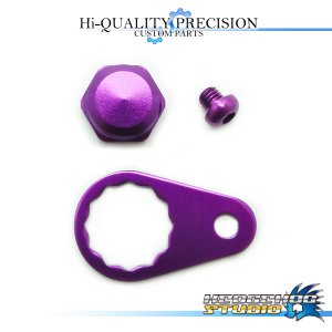 Photo1: 【Abu】 Handle Lock Nut Set 【M size】 ROYAL PURPLE