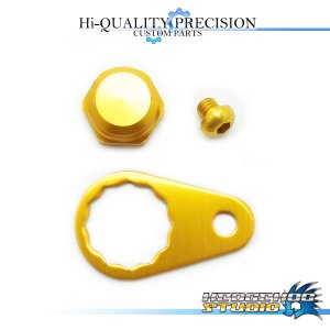 Photo1: 【Abu】 Handle Lock Nut Set 【M size】 GOLD