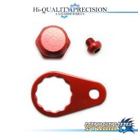 【Abu】 Handle Lock Nut Set 【M size】 RED