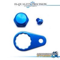 【Abu】 Handle Lock Nut Set 【M size】 SAPPHIRE BLUE