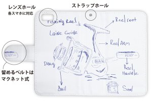 Photo3: 【Angler's Case】【Notebook Type】Cell-phone Case - Explanation of reels - (built-to-order) (Product code： diary2015103017)