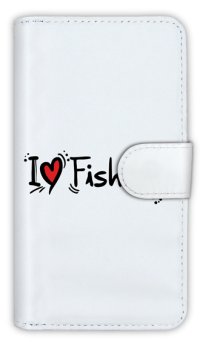 【Angler's Case】【Notebook Type】Cell-phone Case - I LOVE FISHING - (built-to-order) (Product code：diary2015103108)