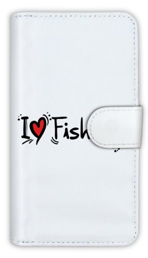 Photo1: 【Angler's Case】【Notebook Type】Cell-phone Case - I LOVE FISHING - (built-to-order) (Product code：diary2015103108)