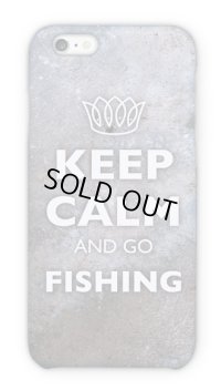 【Angler's Case】Cell-phone Case - KEEP CALM AND GO FISHING - Rust iron (built-to-order) (Product code： 2015051803)