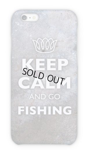Photo1: 【Angler's Case】Cell-phone Case - KEEP CALM AND GO FISHING - Rust iron (built-to-order) (Product code： 2015051803)