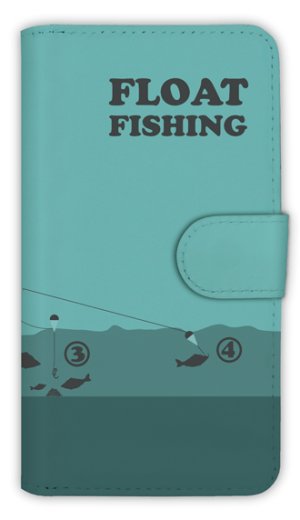 Photo1: 【Angler's Case】【Notebook Type】Cell-phone Case - FLOAT FISHING - (built-to-order) (Product code：diary2015103116)