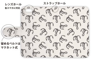 Photo3: 【Angler's Case】【Notebook Type】Cell-phone Case - Seamless Pattern of Triple Fooks - (built-to-order) (Product code：diary2015103125)