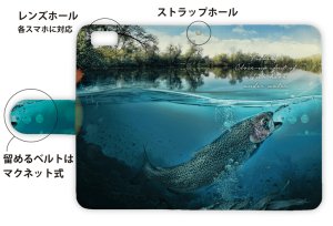 Photo3: 【Angler's Case】【Notebook Type】Cell-phone Case - Moment of byte to lure - (built-to-order) (Product code：diary2015102906)