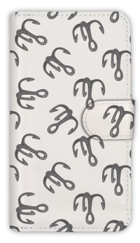 【Angler's Case】【Notebook Type】Cell-phone Case - Seamless Pattern of Triple Fooks - (built-to-order) (Product code：diary2015103125)