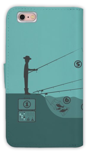 Photo2: 【Angler's Case】【Notebook Type】Cell-phone Case - FLOAT FISHING - (built-to-order) (Product code：diary2015103116)