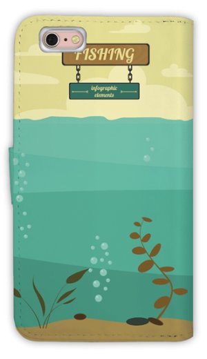 Photo2: 【Angler's Case】【Notebook Type】Cell-phone Case - Fishing on the boat - (built-to-order) (Product code：diary2015103006)