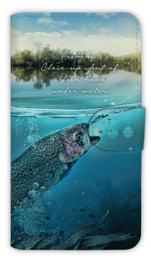 Photo1: 【Angler's Case】【Notebook Type】Cell-phone Case - Moment of byte to lure - (built-to-order) (Product code：diary2015102906)