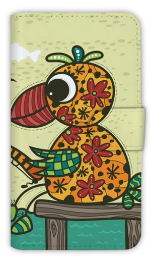 Photo1: 【Angler's Case】【Notebook Type】Cell-phone Case - Fishing of Parrot - (built-to-order) (Product code：diary2015110207)