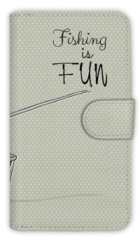 【Angler's Case】【Notebook Type】Cell-phone Case - Fishing is FUN - (built-to-order) (Product code：diary2015110404)