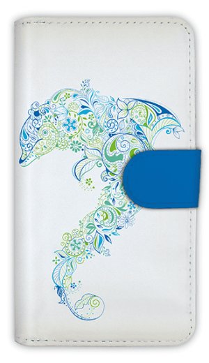 Photo1: 【Angler's Case】【Notebook Type】Cell-phone Case - Dolphin - (built-to-order) (Product code：diary2015110510)