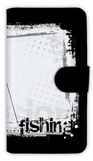 Photo1: 【Angler's Case】【Notebook Type】Cell-phone Case - fishing horizontal background - (built-to-order) (Product code：diary2015110410)