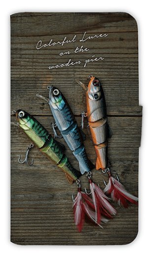 Photo1: 【Angler's Case】【Notebook Type】Cell-phone Case - Colorful Lures 2 -  (built-to-order) (Product code：diary2015110705)