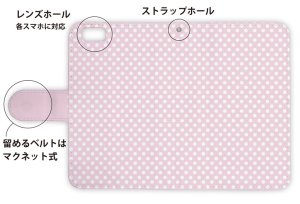 Photo3: 【Angler's Case】【Notebook Type】Cell-phone Case - Polka Dot - Sakura Pink (built-to-order) (Product code：diary2015102950)