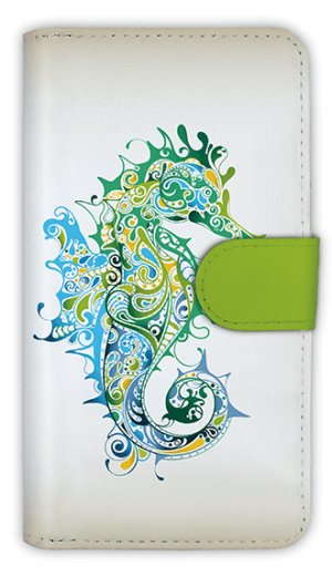 Photo1: 【Angler's Case】【Notebook Type】Cell-phone Case - Sea Horse - (built-to-order) (Product code：diary2015110508)