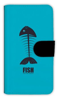 【Angler's Case】【Notebook Type】Cell-phone Case - Bone Fish - (built-to-order) (Product code：diary2015110412)