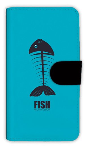 Photo1: 【Angler's Case】【Notebook Type】Cell-phone Case - Bone Fish - (built-to-order) (Product code：diary2015110412)