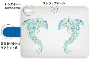 Photo3: 【Angler's Case】【Notebook Type】Cell-phone Case - Dolphin - (built-to-order) (Product code：diary2015110510)