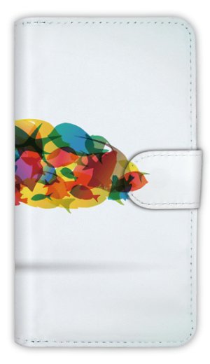 Photo1: 【Angler's Case】【Notebook Type】Cell-phone Case - Colorful fishes - (built-to-order) (Product code：diary2015103133)