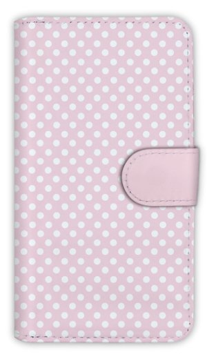 Photo1: 【Angler's Case】【Notebook Type】Cell-phone Case - Polka Dot - Sakura Pink (built-to-order) (Product code：diary2015102950)