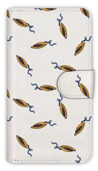 【Angler's Case】【Notebook Type】Cell-phone Case - Seamless Pattern of Lure - Gold (built-to-order) (Product code：diary2015103127)