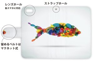 Photo3: 【Angler's Case】【Notebook Type】Cell-phone Case - Colorful fishes - (built-to-order) (Product code：diary2015103133)