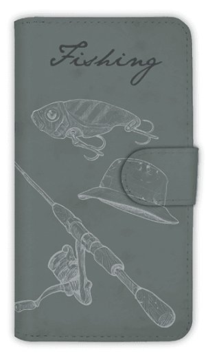 Photo1: 【Angler's Case】【Notebook Type】Cell-phone Case - Fishing Tackle -  (built-to-order) (Product code：diary2015110709)
