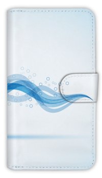 【Angler's Case】【Notebook Type】Cell-phone Case - Image of Wave - (built-to-order) (Product code：diary2015110202)