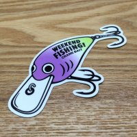 【B-SIDE LABEL STICKER】 Crank bait (PURPLE/GREEN) (BSL029)