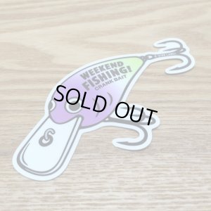 Photo1: 【B-SIDE LABEL STICKER】 Crank bait (PURPLE/GREEN) (BSL029)