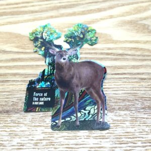 Photo1: 【B-SIDE LABEL STICKER】 Deer (Nature) (BSL017)