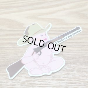 Photo1: 【B-SIDE LABEL STICKER】 A baby with a gun (BSL021)