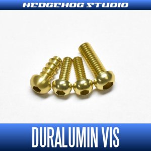 Photo1: 【Abu】 Duralumin Screw Set 5-6-6-8 【REV16】 CHAMPAGNE GOLD