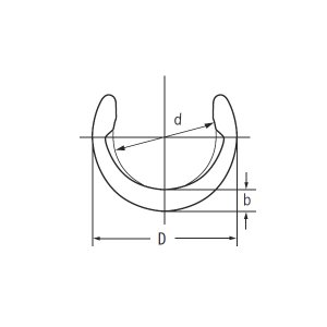 Photo1: Crescent Stop Ring (for Spool Shaft)