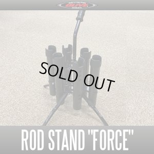 Photo1: [DLIVE x HEDGEHOG STUDIO] Rod Stand "FORCE" (Duralumin Jet-black) foot protectors *discontinued