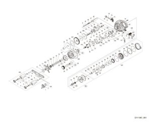 Photo1: [SHIMANO] Genuine Spare Parts for 22 Bantam L Product code: 044624 **Back-order (Shipping in 3-4 weeks after receiving order)