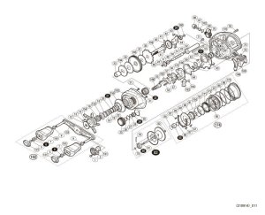 Photo1: [SHIMANO] Genuine Spare Parts for 18 Bantam MGL XG L Product code: 038609 **Back-order (Shipping in 3-4 weeks after receiving order)