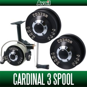 Photo1: [Avail] ABU NEW Shallow Spool [CD320R, CD340R] for Cardinal 3 series