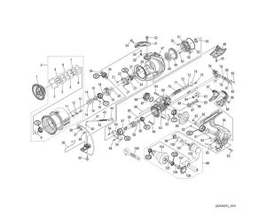 Photo1: [SHIMANO] Genuine Spare Parts for 21 TWIN POWER XD C3000HG Product Code: 042903 **Back-order (Shipping in 3-4 weeks after receiving order)