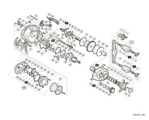 Photo1: [SHIMANO] Genuine Spare Parts for 20 SLX DC 70 XG Product code:041814 **Back-order (Shipping in 3-4 weeks after receiving order)