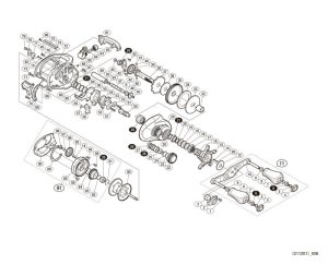 Photo1: [SHIMANO] Genuine Spare Parts for 17 CHRONARCH MGL 150 Product code: 037237 **Back-order (Shipping in 3-4 weeks after receiving order)