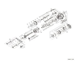 Photo1: [SHIMANO] Genuine Spare Parts for 22 CURADO DC 201HG Product code: 045027 **Back-order (Shipping in 3-4 weeks after receiving order)